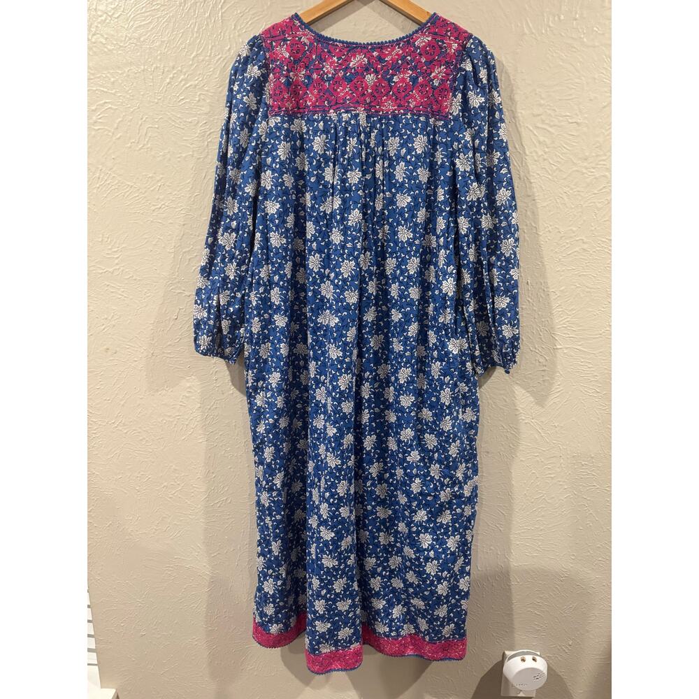 J. Crew Embroidered Tunic Dress Night Sky Block Print Medium NEW - Picture 6 of 9